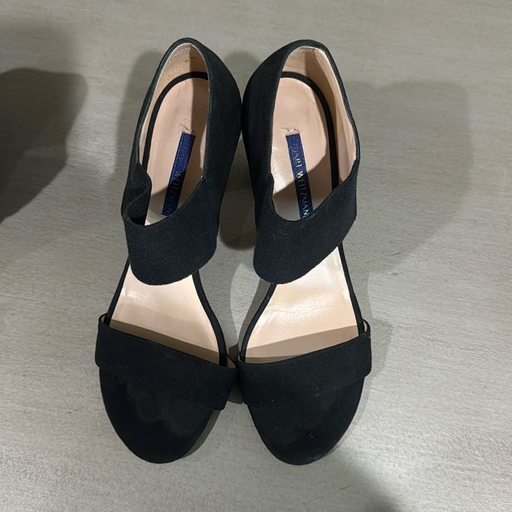 Stuart Weitzman black heels suede